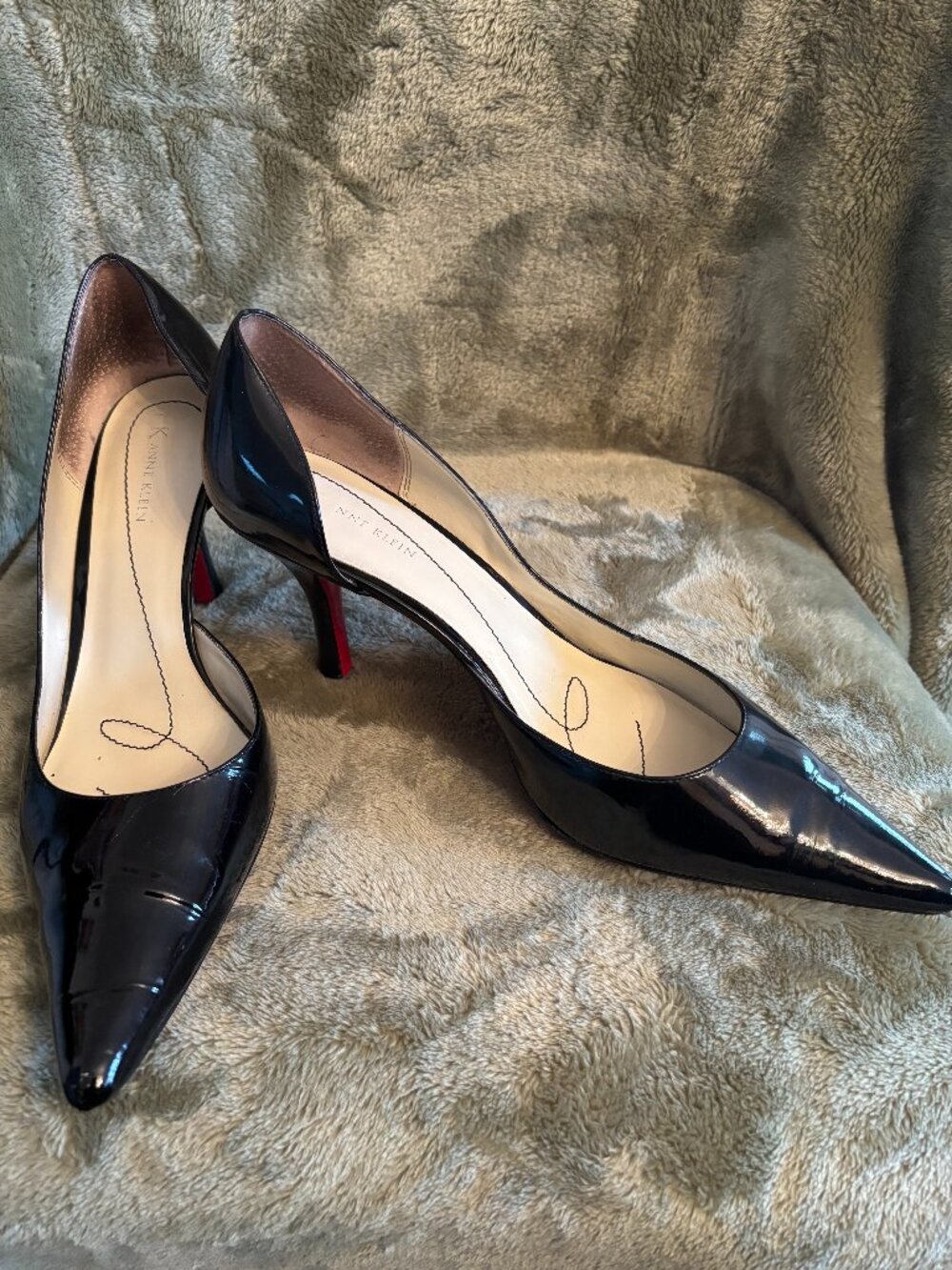 Anne Klein AKChrista Black Patent Pumps (Women's Size 10 US)